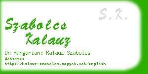 szabolcs kalauz business card